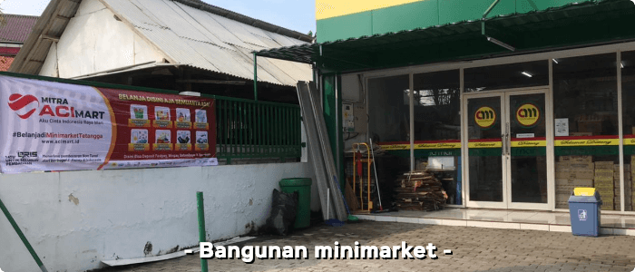 Bangunan minimarket murah